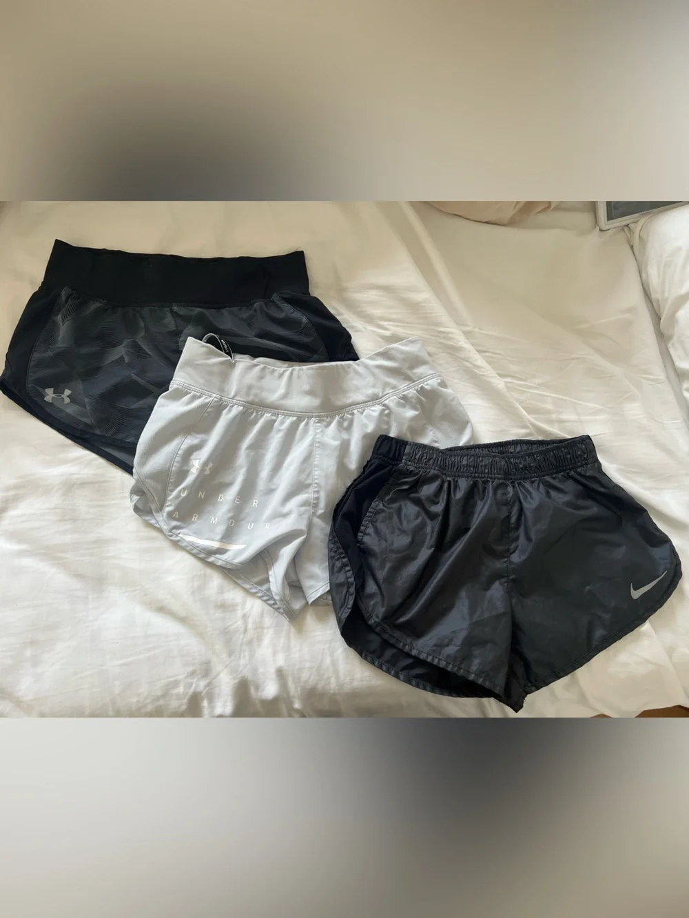 3pk running shorts - 1 Nike, 2 Under Armour - Small - Picture 1 of 7